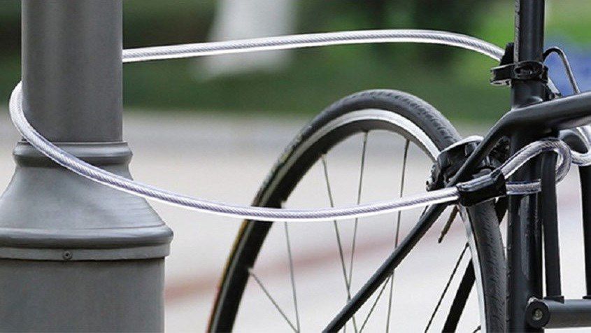 Dây thép bọc nhựa khoá xe đạp